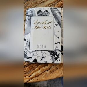 Lunch at The Ritz Menu  calla lillies clip on earrings